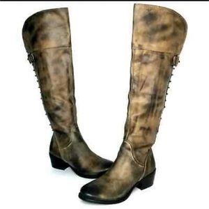 Vince Camuto Bilco Antiqued Coal Tall Riding Boots size 5.5